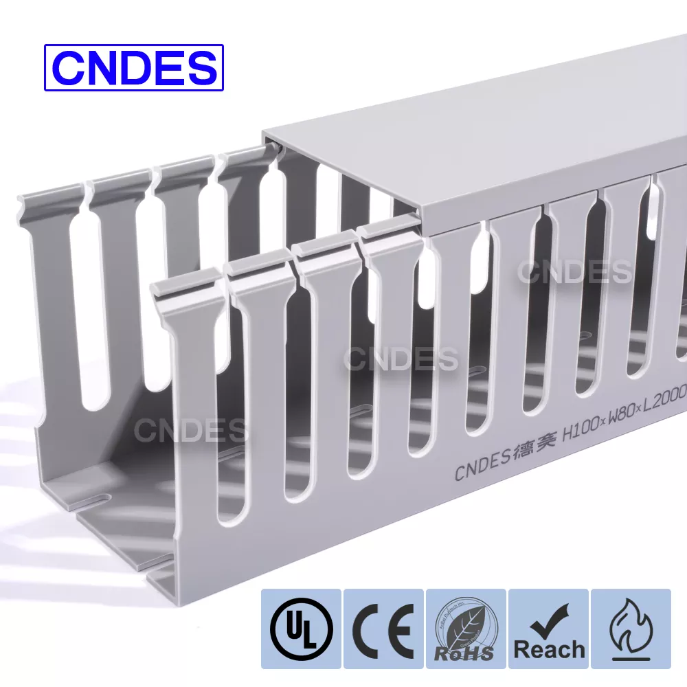 Ống dẫn dây PVC có rãnh linh hoạt 100 × 80