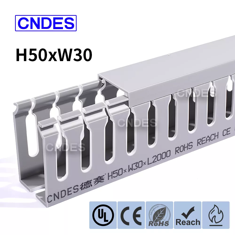 Ống tổ chức cáp PVC có rãnh 50 × 30