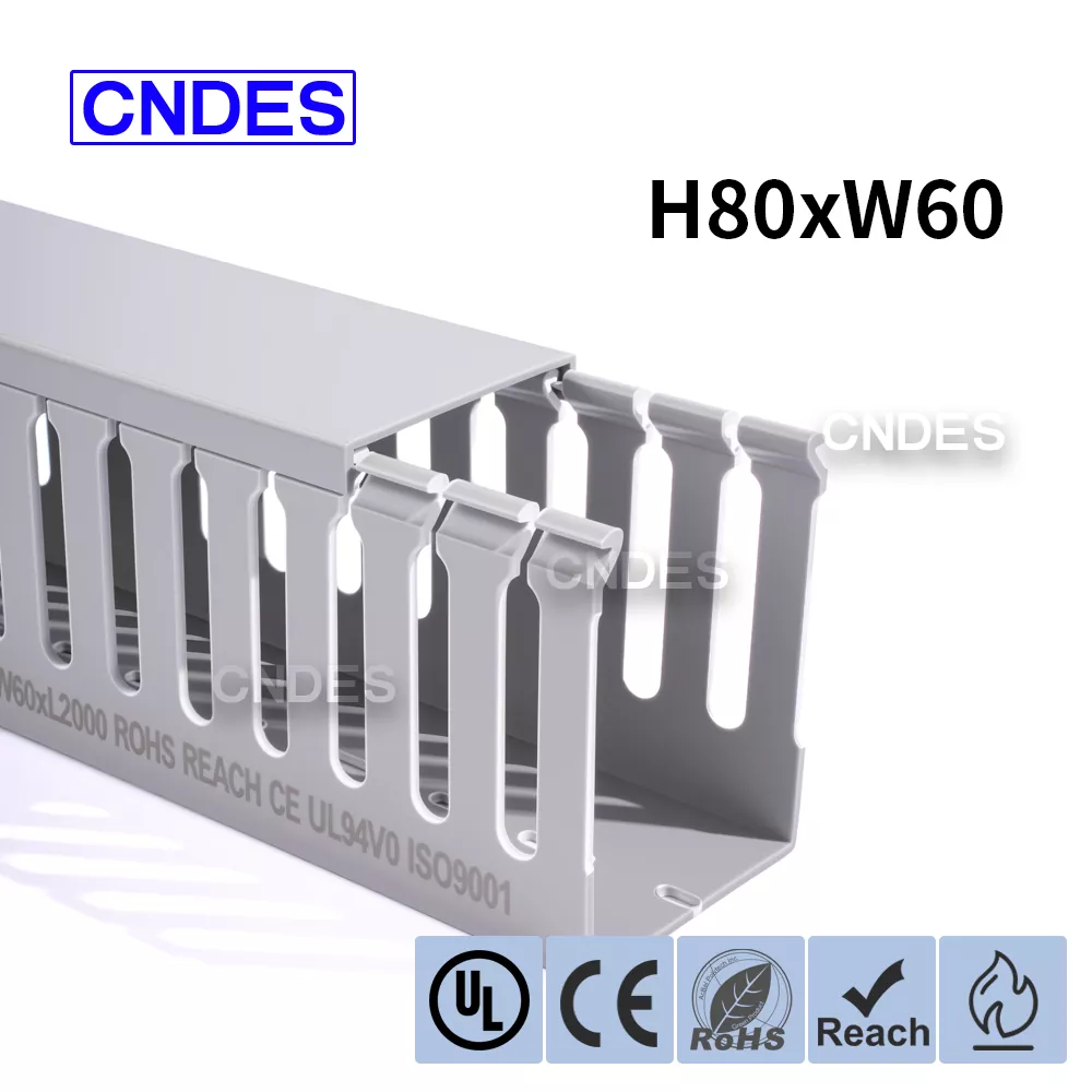 Ống dẫn dây PVC có rãnh được liệt kê 80 × 60