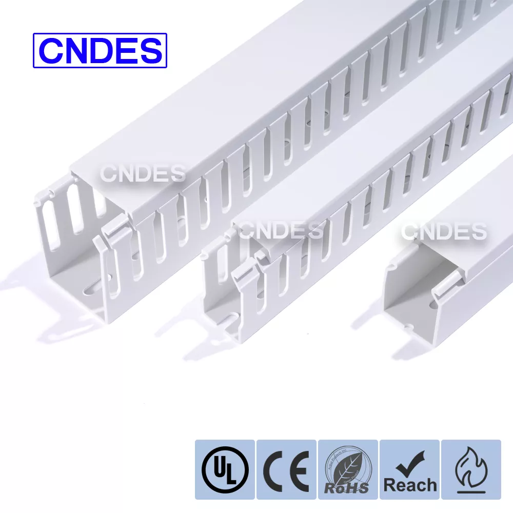 Ống dẫn dây PVC có rãnh màu trắng